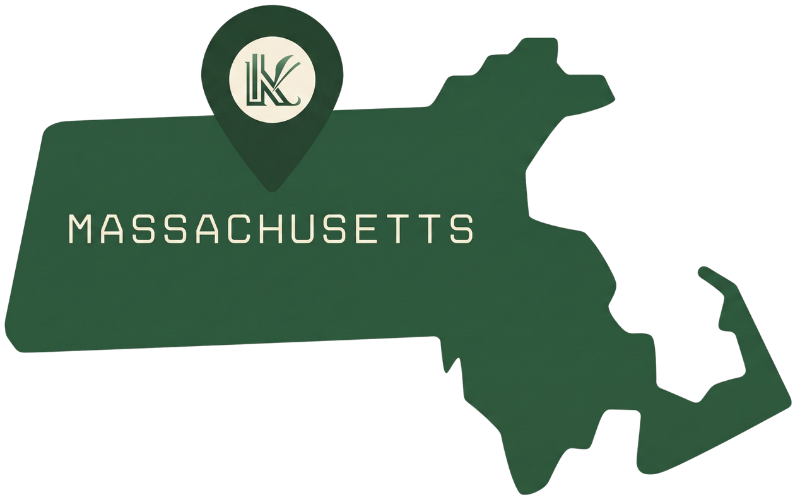 Map of Massachusetts marking Fall River, the home base of Keyla's Kempt Cleaning
